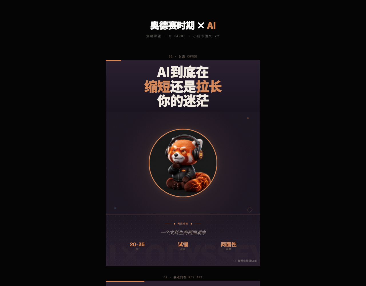 真实渲染 / 《奥德赛时期×AI》小红书图文实测(Skill 建成当晚)